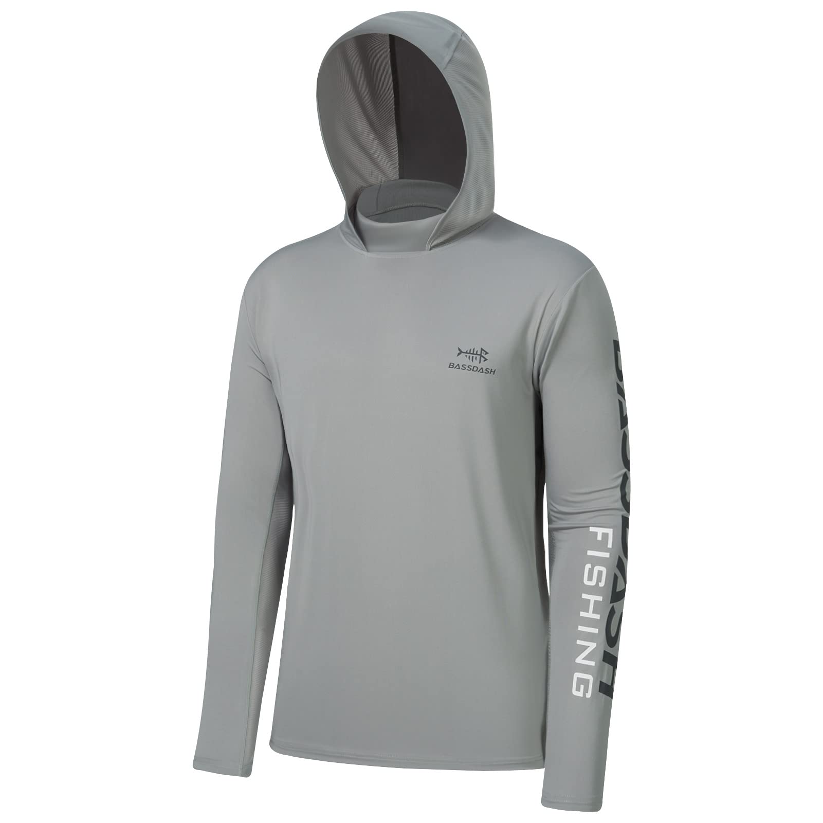 Bassdash Herren Kapuzenpullover Shirt Sonnenschutz UPF50+ UV Pullover Langarm Hoodie für Angeln Rash Guard