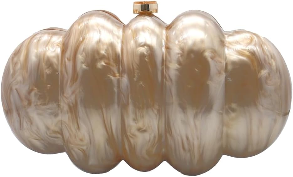 Women Puff Acrylic Clutch Purse Glitter Marble Acrylic Handbag Unique Evening Bag Chain Shoulder Bag for Party Prom