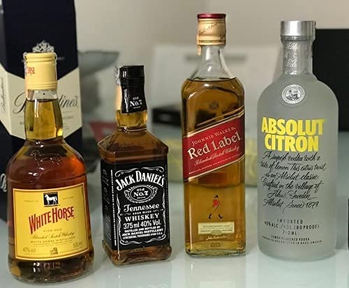 Kit (jack Daniels + Red Label + White Horse + Absolut)