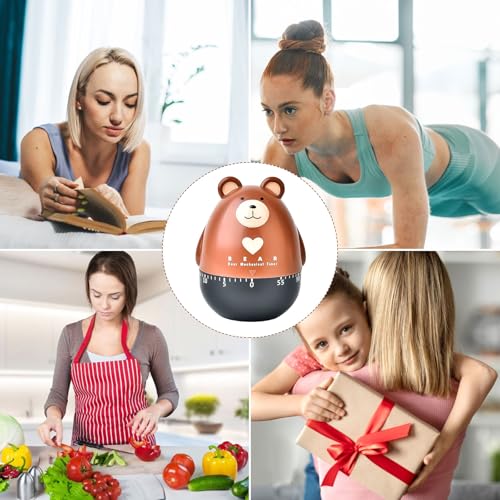 Exbrith 1 Stück Mechanisch Küchen-Timer, Countdown Timer, Küchentimer, Timer für Kochen, Eierkochen, Maske Auftragen, Backen, Sport, Lernen, Hausaufgaben, Debatte, Wettkampf – Bild 8
