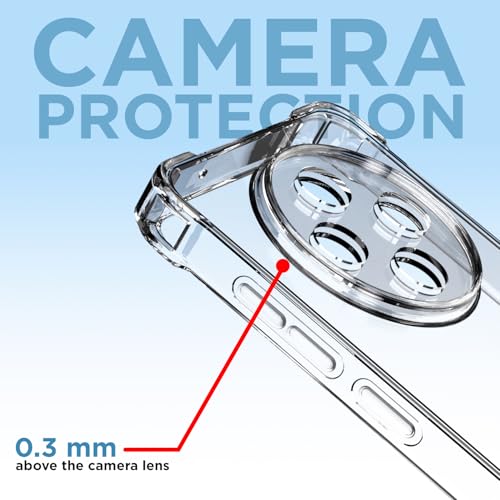 Image of Amazon Basics Back Cover for Vivo T4 5G / iQoo Z10 5G PC + TPU Clear Transparent Raised Edges Shockproof Protective Phone Bumper Case(Transparent)