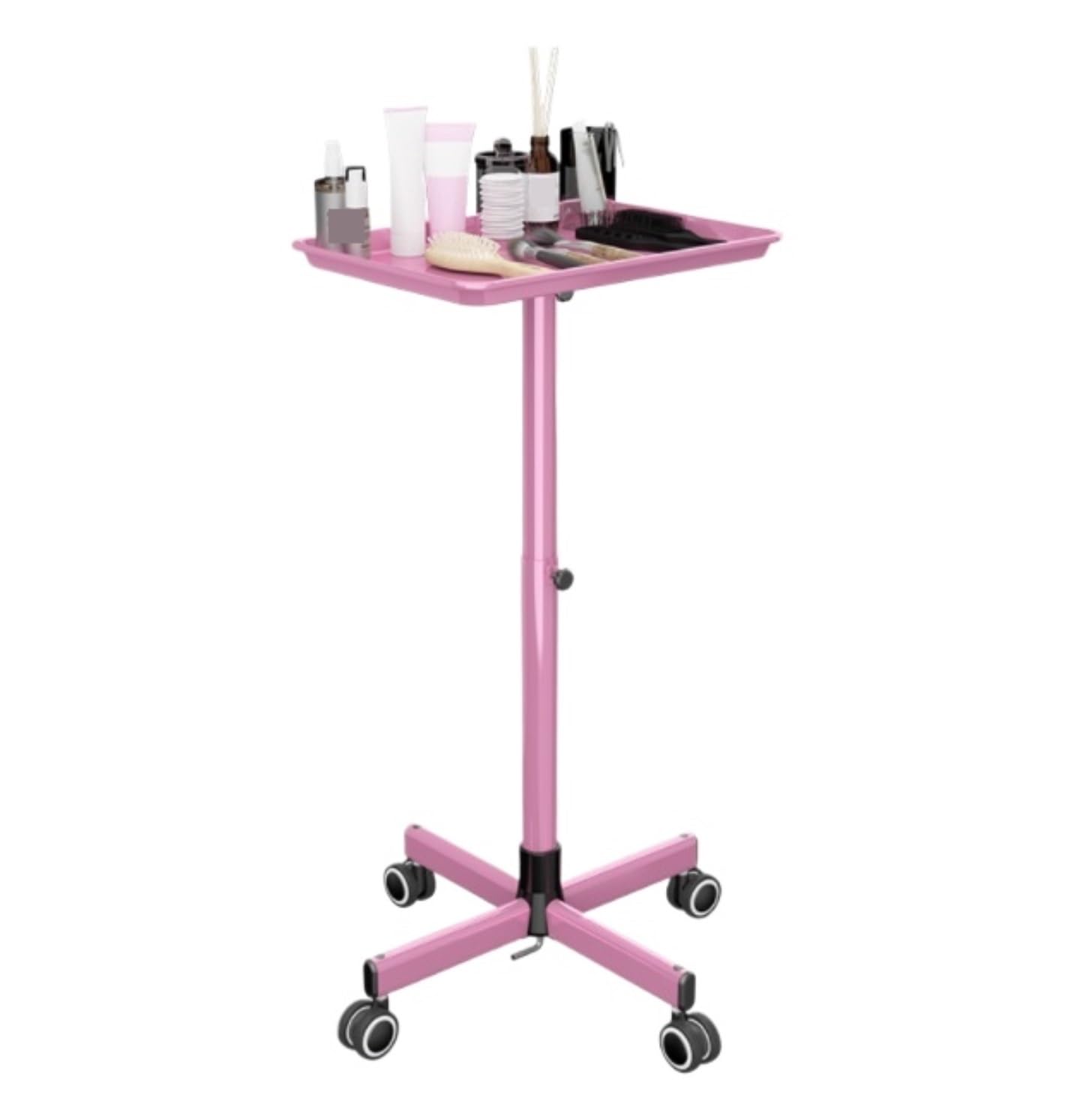 Salon Tray With Wheels Hairstylist Adjustable Height Hairdressing Tattoo Equipment For Barber Shops