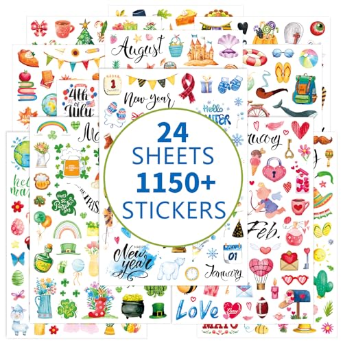 Planner Stickers 1150+ New Monthly Daily Planners Vintage Holiday Seasonal Happy Scrapbook Supplies Calendar Journaling Christmas Stickers Gifts for Adults Women