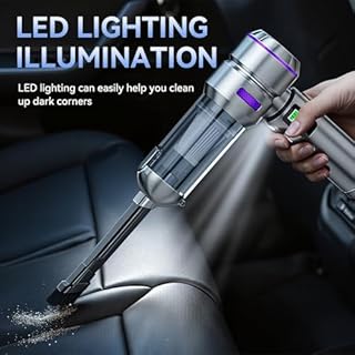 Aspirapolvere a Mano – 24000pa Mini Aspirapolvere Senza Fili per Auto, Forte, per PC, Casa, Cucina, Fessure, Angoli, Aspiratore a Mano, Può Servire Come Pompa ad Aria e Soffiatore di Polvere,6000mAh