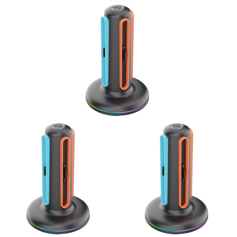 Caricatore 4 in 1 per Switch Stazione di Casa Magnetica con LED Supporto Joy-Con e Accessori
