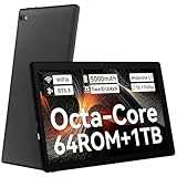 Laptok Tablet 10 pollici Android 14 Tablet con Octa-Core, Face ID, 8GB+64GB+1TB Espansione, 1280*800 HD IPS Touchscreen, tablet Android con WiFi 6 BT5.3, Doppia Fotocamera 5MP+8MP, Widevine L1(Nero)