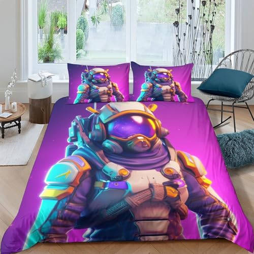 Parure de lit 3D astronaute housse de couette microfibre 200x200