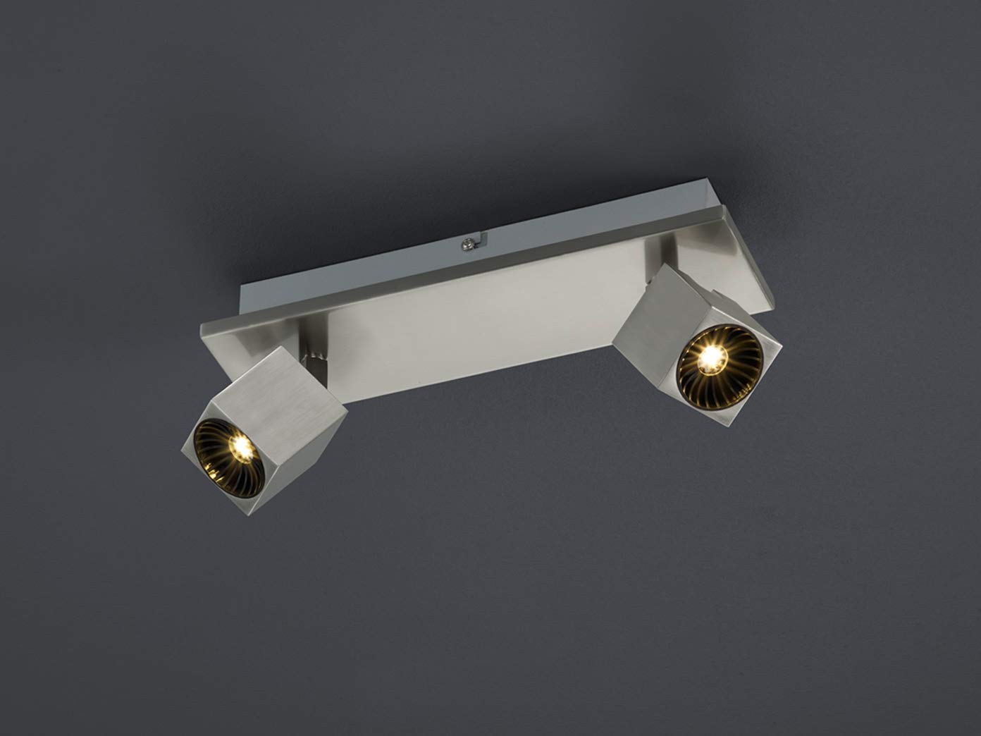 Trio Leuchten LED Strahler Cuba 828510307, Metall Nickel matt, inkl. 2x 4 Watt + 3x 4 Watt LED