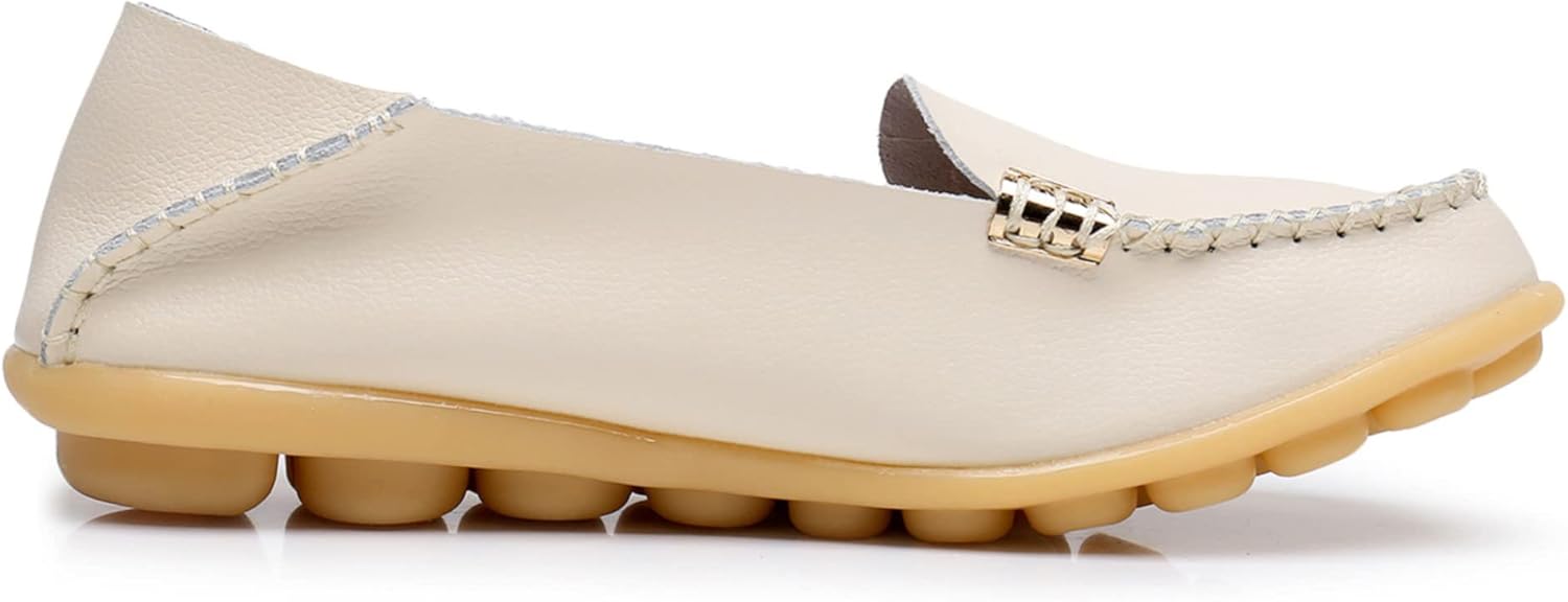VenusCelia Women's Natural 2 Comfort Walking Flat Loafer - Image 3