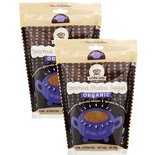 Organic Coconut Palm Sugar - USDA Organic - Vegan, Gluten Free, Nut Free, Fat Free - Kosher Parve - 1LB (454 g) (2-Pack)
