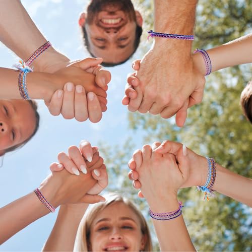 30Pcs Woven Wrap Friendship Bracelets Handmade Adjustable Colorful Tassels Cotton Rope Bracelets Jewelry Suitable Women Men Teenagers Mixed Colors3