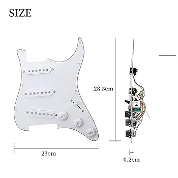 エレキギターピックアップ 2個セット Amazon | 配線済みピックガードピックアップセット 2 個エレキ