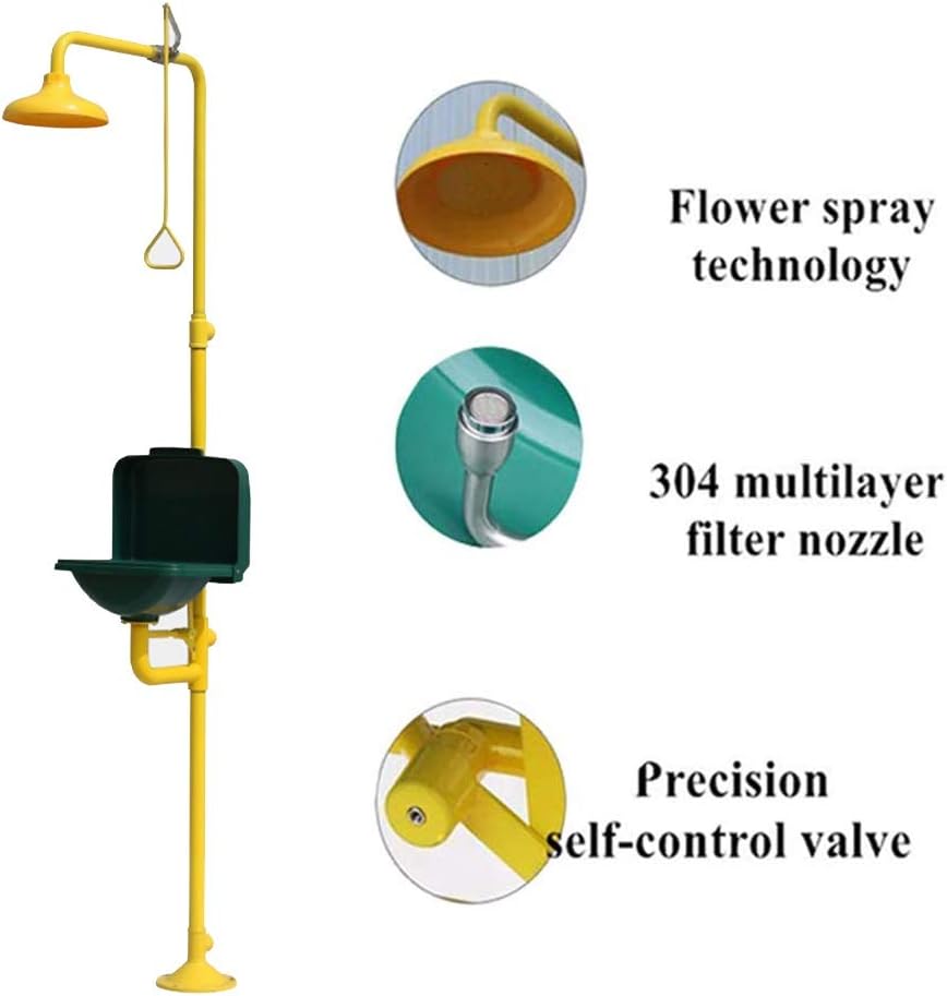 Combination Eyewash Station, Emergency Shower, Abs Protective Coating, Safety Eye Wash System