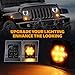 PXPART Smoke Lens LED Side Marker Front Fender Amber Turn Signal Parking Lights for Jeep Wrangler 2007-2017