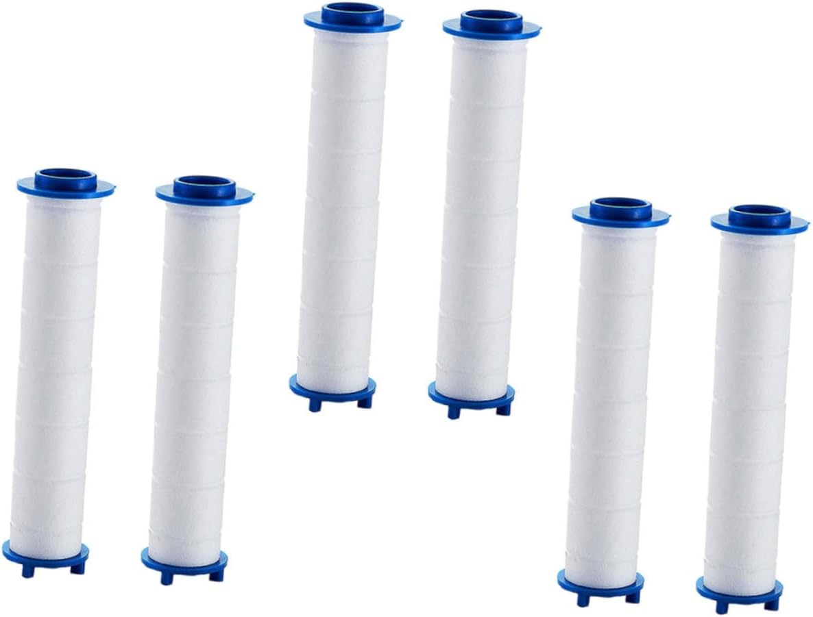 6Pcs Shower Head Filter Replacement Easy to Install Filter Water Purifier for Improved Clarity and Skin Care Compatible with Standard Showerheads