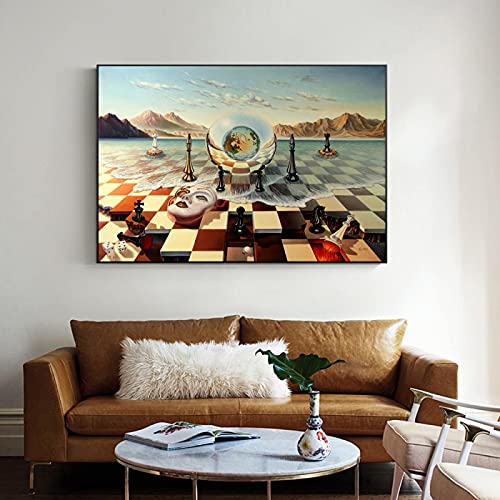 Tableau Salvador Dali grand format toile tendue de 140 cm