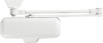 Light Duty Residential Hold Open Door Closer, ADA, Matte Black White