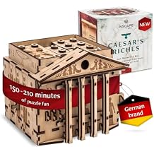 INSCAPE Caesar s Riches Puzzle Box - Cluebox - Wooden Escape Room in A Box for Adults - Mind Puzzles - Puzzle Boxes with Hidden Compartments - Birthday Gift Gadget for Men and Women