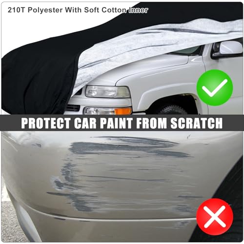 Image of Waterproof Car Cover Replace for 1973-2006 Chevy Suburban /GMC Yukon XL /Cadillac Escalade ESV, 6 Layers All Weather Car Cover with Zipper Door for Snow Rain Dust Protection