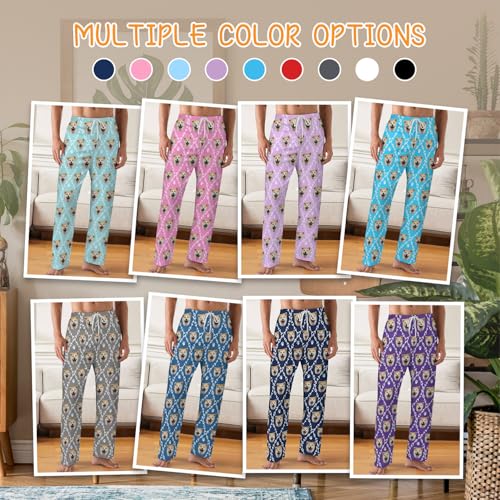 Custom Pajamas Pants with Photo, Personalized Pet Face Pajama Bottoms Funny Pjs Christmas Gifts for Men Women Couples3