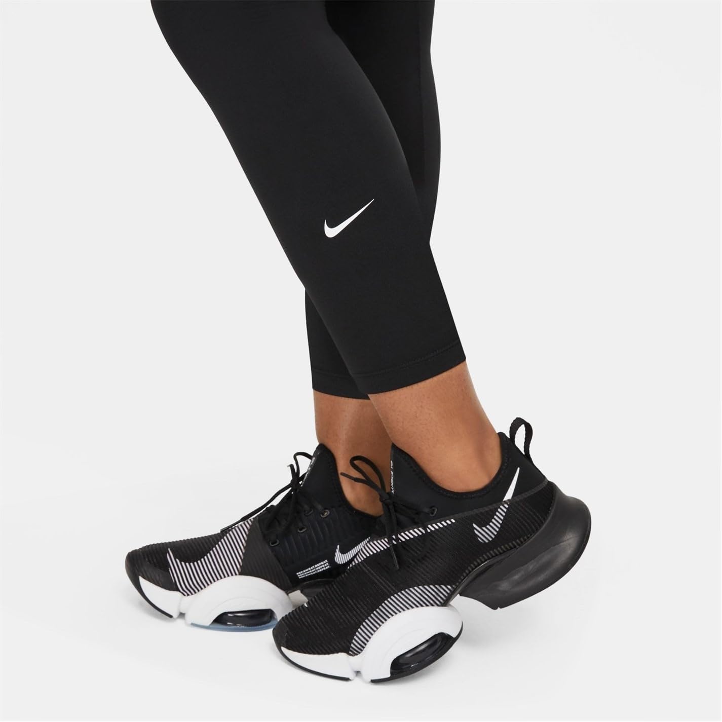 NIKE Women's All-in Crop, Black/White, Small