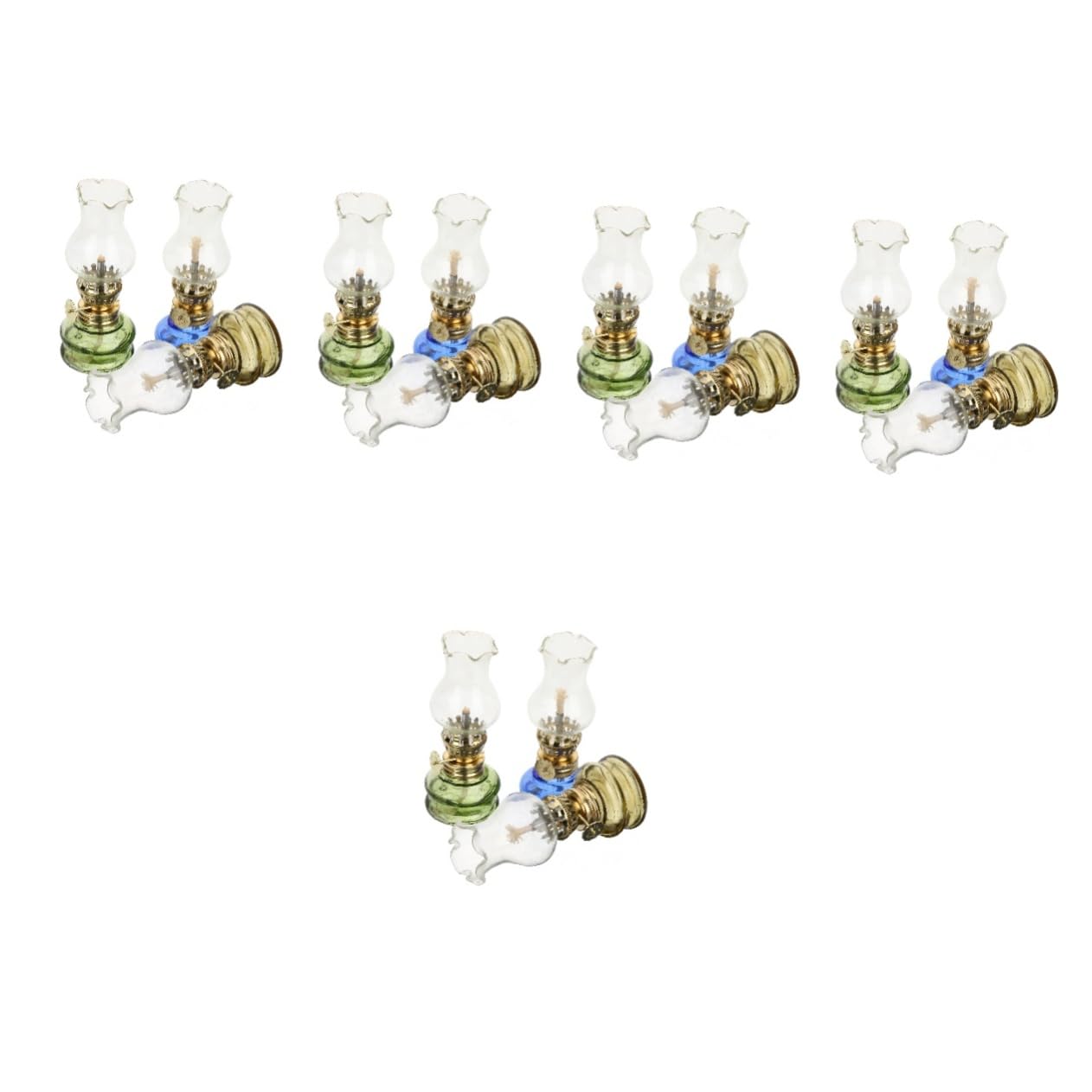 TOPBATHY 5 Sätze Kerosinlampe Tischlampe The Desk Lamp Pultleuchte Kerosinlaterne Table Lamps Lampen Hurrikan Tischdeko Rustikale Petroleumlampe Öllampe Mit Großer Kammer Glas 3 Stück * 5