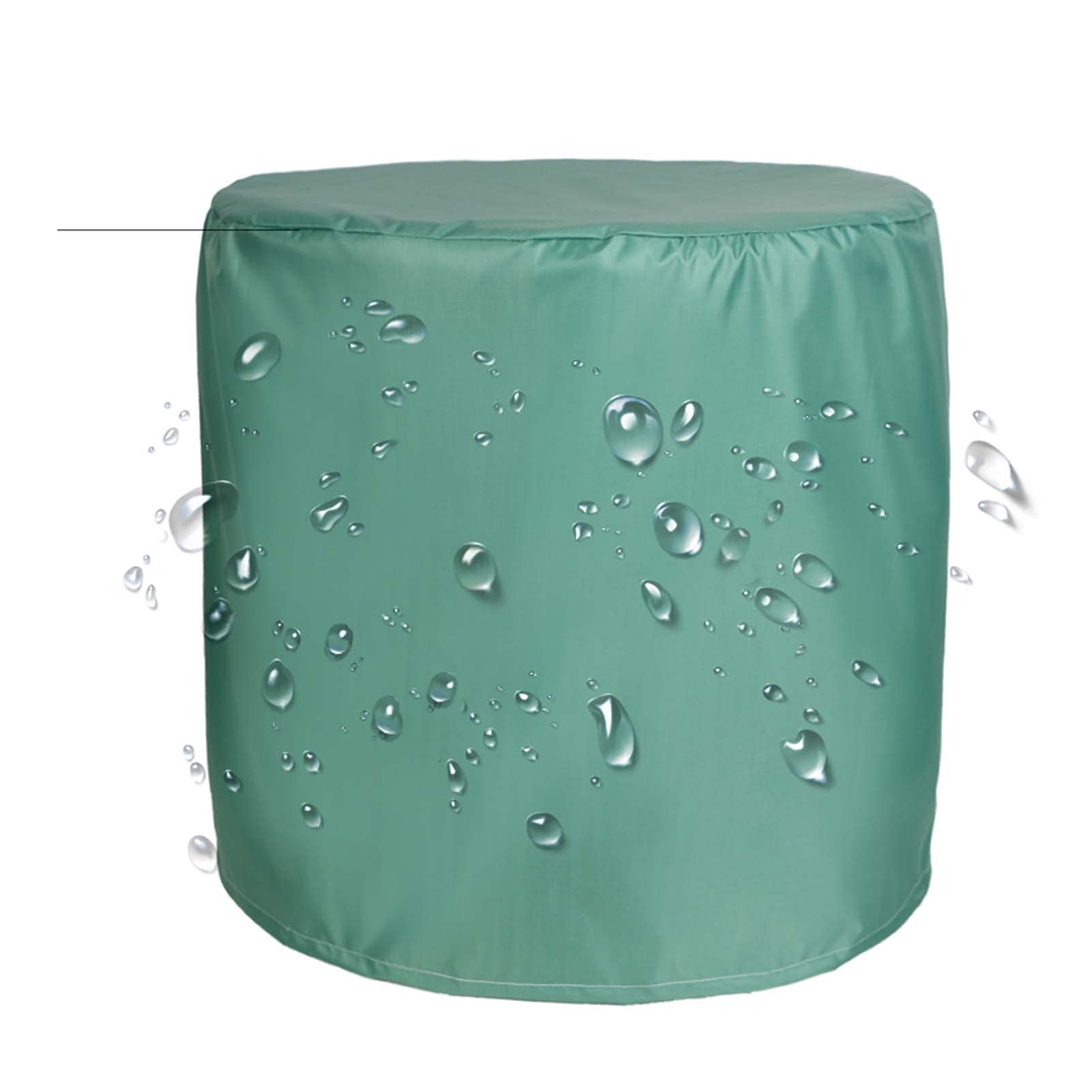 Funda de piel de jardín redonda impermeable para exteriores, 244 x 59 cm, resistente a los rayos UV, 420D, a prueba de polvo, cubierta protectora de piel de patio