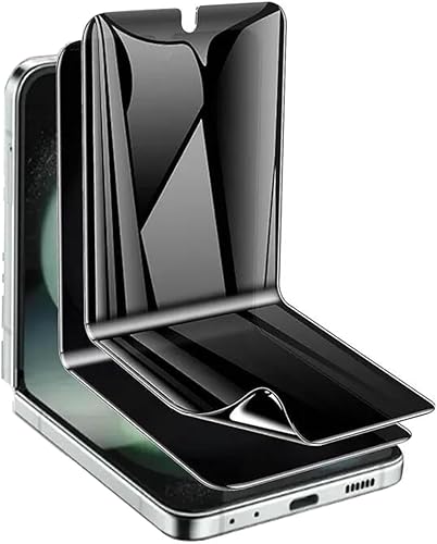 Miniatura 10 de Paquete de 2 protectores de pantalla de hidrogel de película de privacidad compatibles con Samsung Galaxy Z Flip3  Z Flip 3, compatible con fundas.