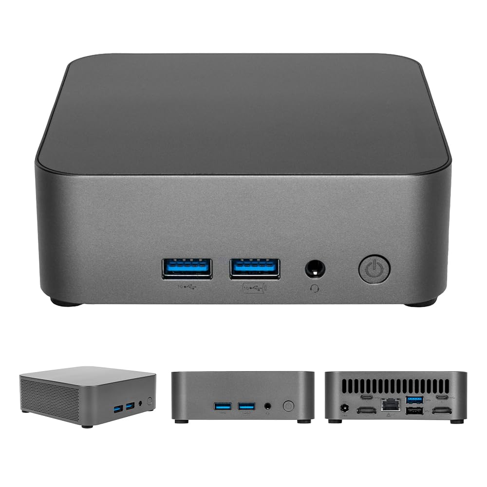 LenovoBaiying NUC13 Plus Mini PC with Intel Core i7-13620H, 64EU UHD Graphics, Quad 4K Display Support, Dual Thunderbolt 4, 2.5G LAN, 0.5L Compact Design for Office and Business(Barebone)