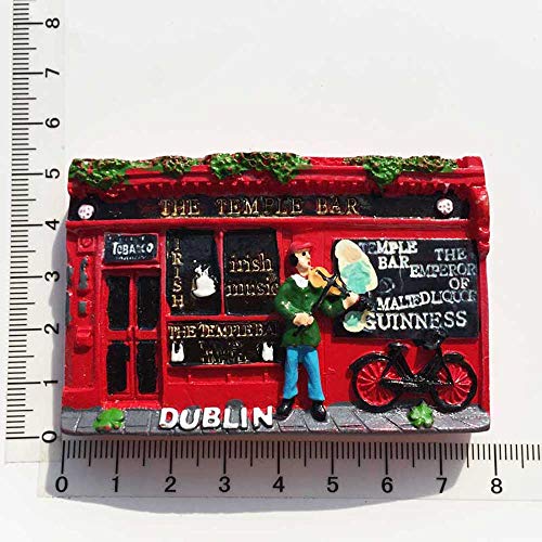 Imán de nevera Dublin Ireland 3D de resina artesanal miniatura 7
