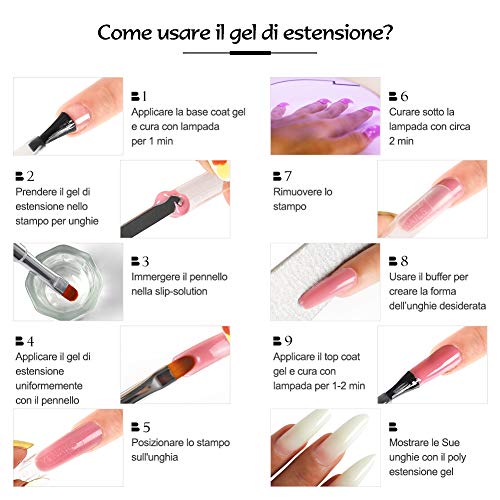 Shelloloh Poly Builder Unghie Gel 4 Colorati