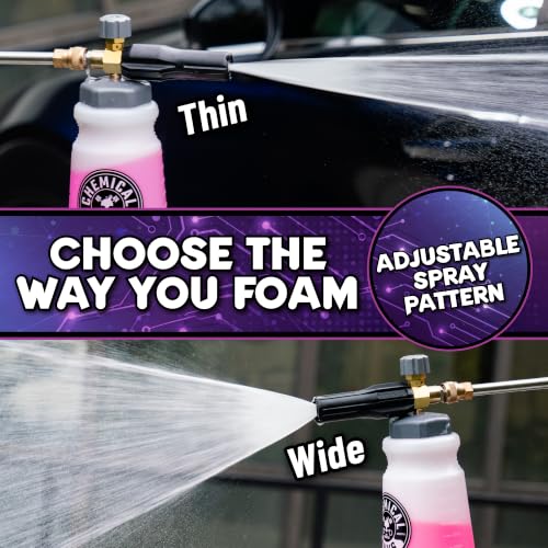 Chemical Guys, Adjustable Foam Cannon for Pressure Washers, 32 oz | Thick clinging snow foam for a safe pre-wash, adjustable foam control knob and quick-connect fitting for pressure washers - image 7