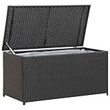 Design Resistentissimo: Costruito con polyrattan intrecciato a mano e telaio in acciaio, resiste a qualsiasi capriccio del tempo. I piedini rialzati proteggono i tuoi oggetti dall'umidità, mentre la fodera con cerniera li mantiene al sicuro dalla polvere.
