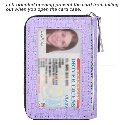 Image of Credit Card Wallet, RFID Card Case Wallet, Zipper Card Cases Holder for Men Women, RFID Blocking, KeyChain Wallet, Compact Size Card Organizer Case for Women