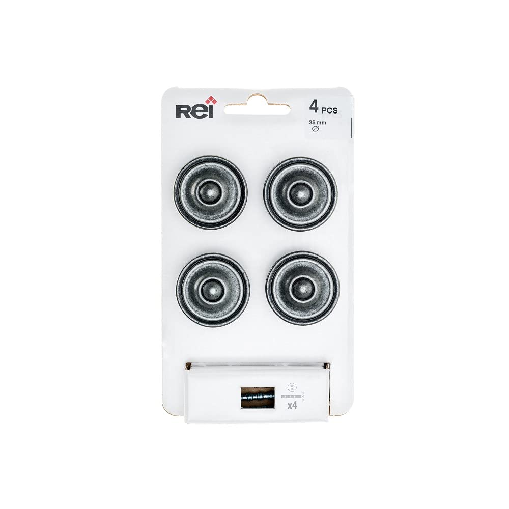 Boutons de meuble ronds robustes en zamak vieilli 35mm pour une prise en main parfaite