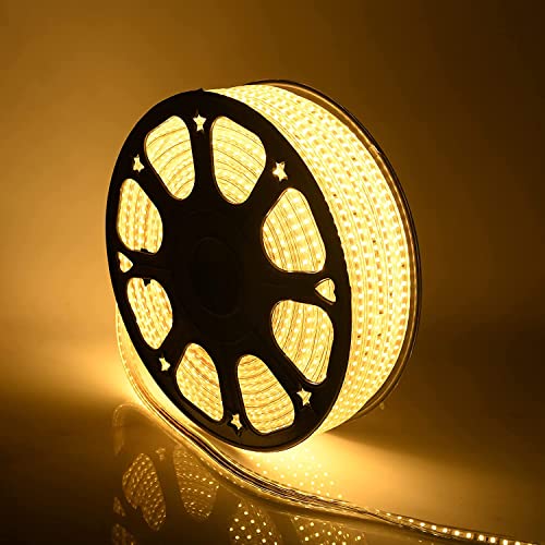 Image of 3014-108 Led Waterproof Strip Rope Pipe Light for False Ceiling Light, Decorative led SMD Roll Light with Adapter (Warm White, 5-Meter)