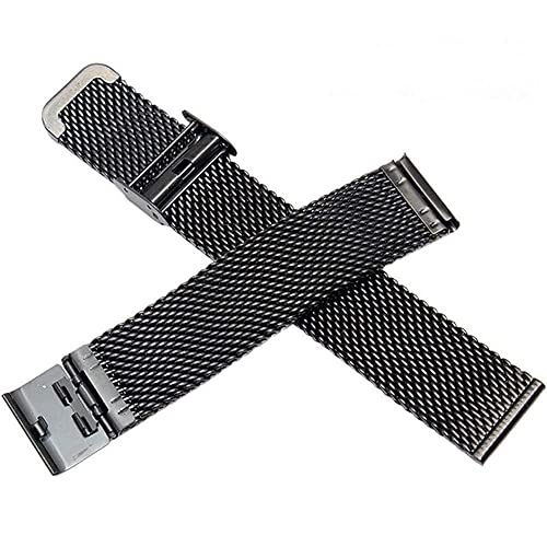Bracelet de montre 20mm 22mm en acier inoxydable maille solide unisex