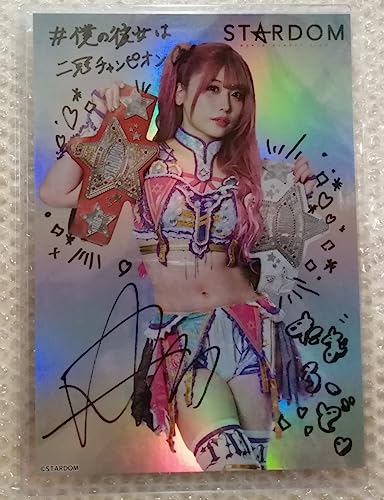 スターダム 中野たむ 赤白のベルト二冠記念 印刷 サイン入 キラキラポートレート 硬質ケース付 サインの書式変更後 6.25代々木発売 STARDOMのサムネイル