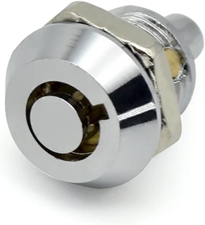 Press Lock with Spring Retractable Door Lock Cylindrical Plum Blossom Head Bullet Lock 1Pcs(Large Size)