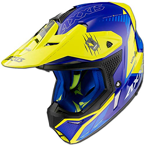 Casco Axxis Wolf StarTrack Azul Mate - Motocross - Enduro (S)
