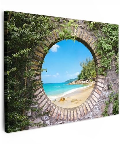 MuchoWow© Quadro su Tela 80x60 cm Stampe da Parete Quadri Cucina Camera da Letto Dipinto Arredamento Casa Spiaggia - Mare - Flash - Estate