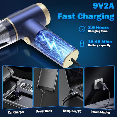 RLCHFEI Handheld Car Vacuum Cleaner,4-in-1 Portable Mini Car Vacuum Cleaner β image 5