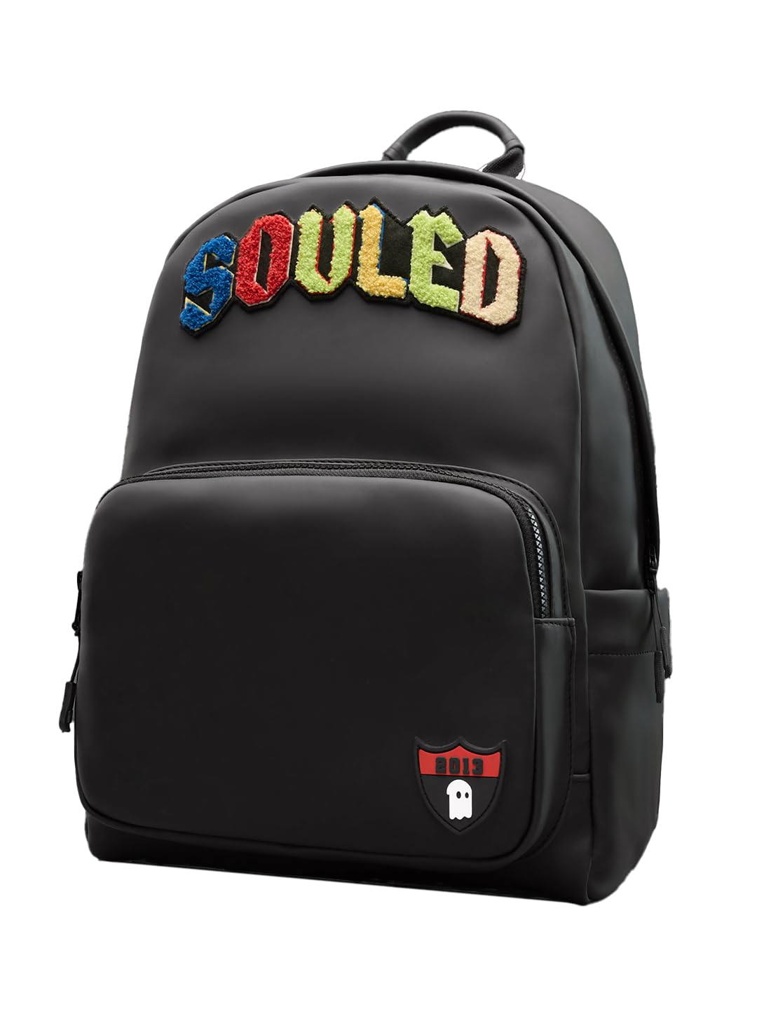 Urban Soul Black Embroidered Zipper Closure 14L Casual Backpacks-image-14