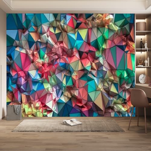 YTTBDBD Color Geometry Self-Adhesive Mural Wallpaper, Artistic Abstract Peel and