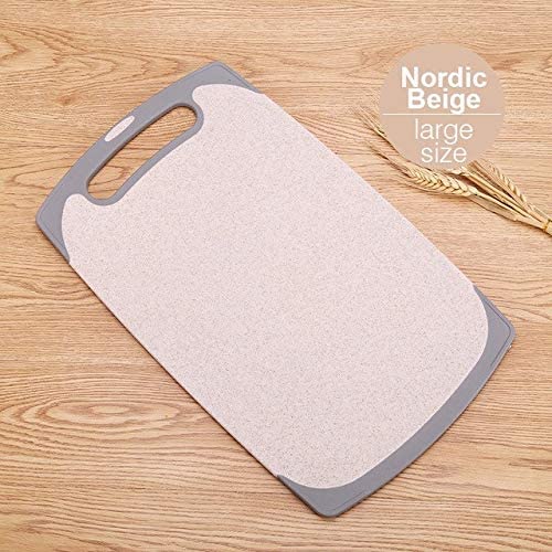 WorldCare® Beihe Eco-Friendly Creative Wheat Straw Kitchen Accessories Cutting Board: Large (Beige)