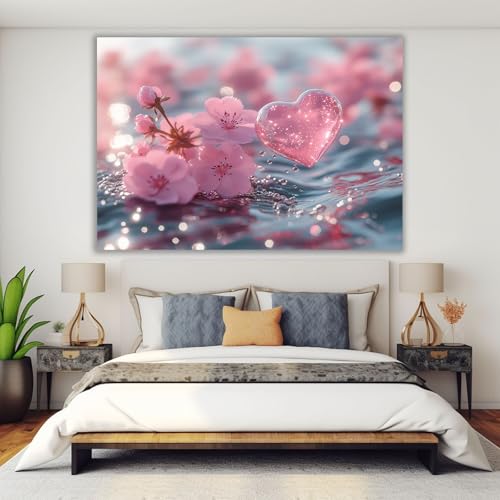 Fleur grand tableaux decoratifs muraux horizontal contre les murs vides