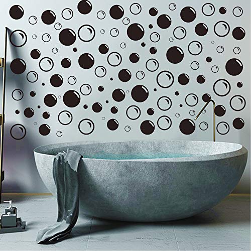 Quanyuchang 100 adesivi da parete in vinile con bolle, rimovibili, con citazioni artistiche, fai da te, per bagno, WC, soggiorno, WC, ufficio, casa, finestra, porta