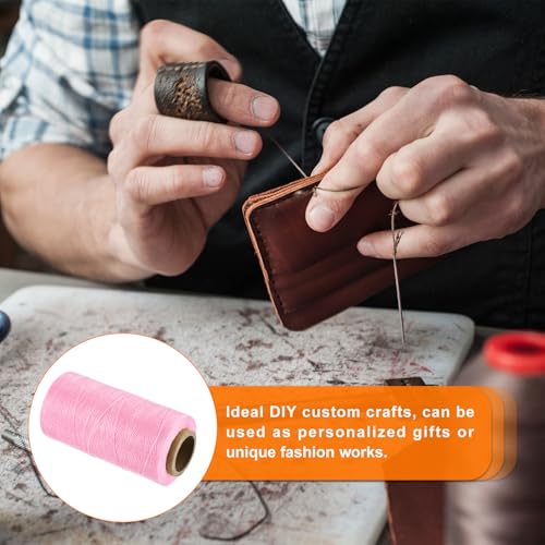 Hilo encerado 180 m 0.5 mm poliéster rosa miniatura 6