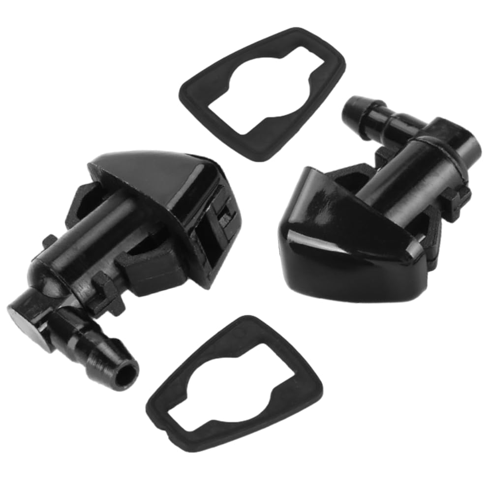 Front Windshield Washer Nozzles Single Hole Wiper Spray Washer Jet - Compatible for Lincoln MKX 3.7L V6 - Gas 2011-2015 [Base] - Replace Part BT4Z-17603-A - Set of 2