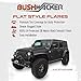 Bushwacker Jeep Flat Style Front & Rear Fender Flares | 4-Piece Set, Black, Textured Finish | 10918-07 | Fits 2007-2018 Jeep Wrangler JK Unlimited 4-Door